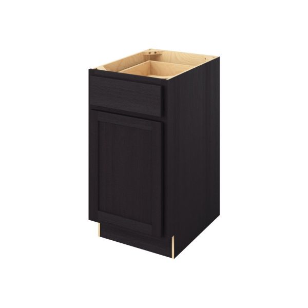 Hudson - 18" Base Cabinet, 1 Door-1 Drawer, 1 Shelf in Espresso HES-B18