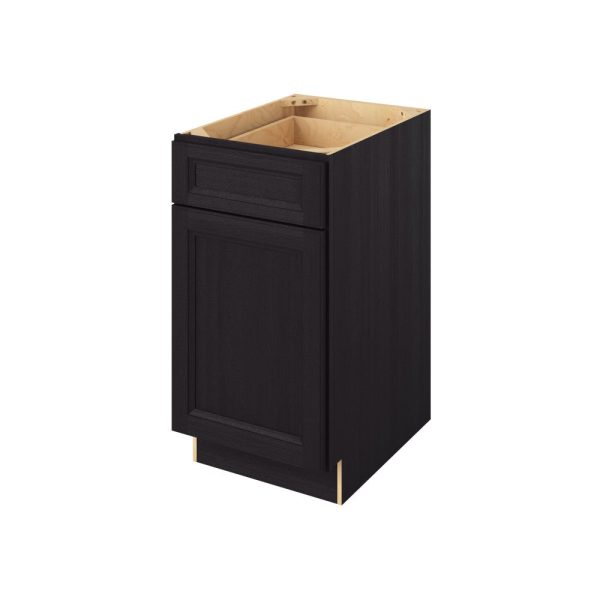 Monaco - 18" Base Cabinet, 1 Door-1 Drawer, 1 Shelf in Espresso MES-B18