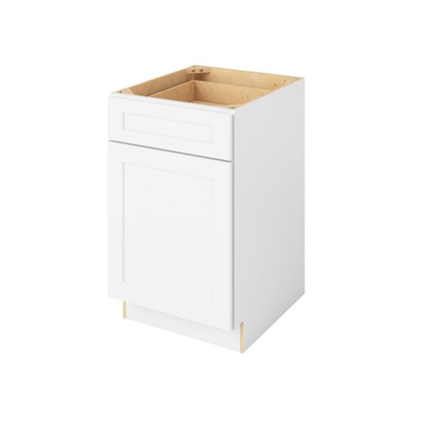 Cooper - 21" Base Cabinet, 1 Door-1 Drawer, 1 Shelf in White CWH-B21