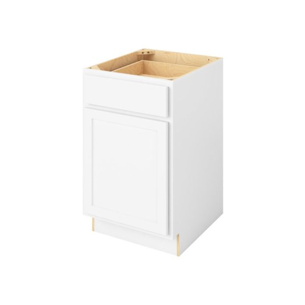 Hudson - 21" Base Cabinet, 1 Door-1 Drawer, 1 Shelf in White HWH-B21