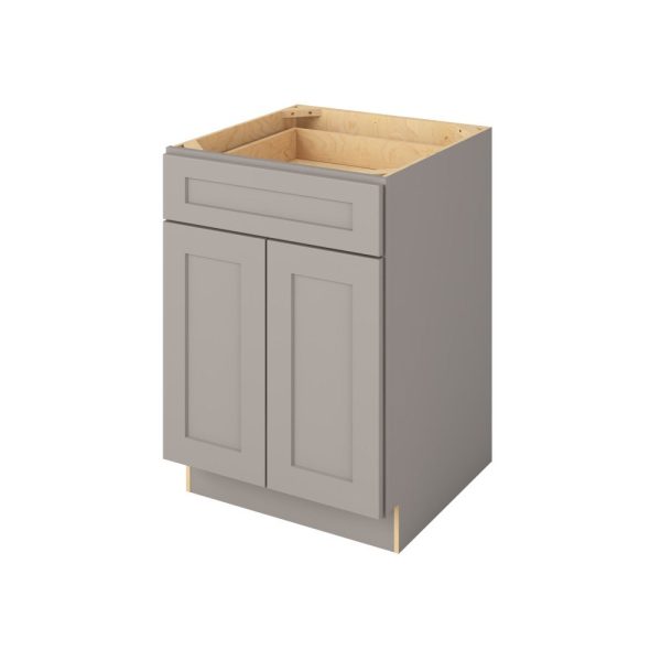 Cooper - 24" Base Cabinet, 2 Doors-1 Drawer, 1 Shelf in Grey CGR-B24