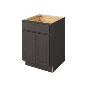 Hudson - 24" Base Cabinet, 2 Doors-1 Drawer, 1 Shelf in Slate HSL-B24