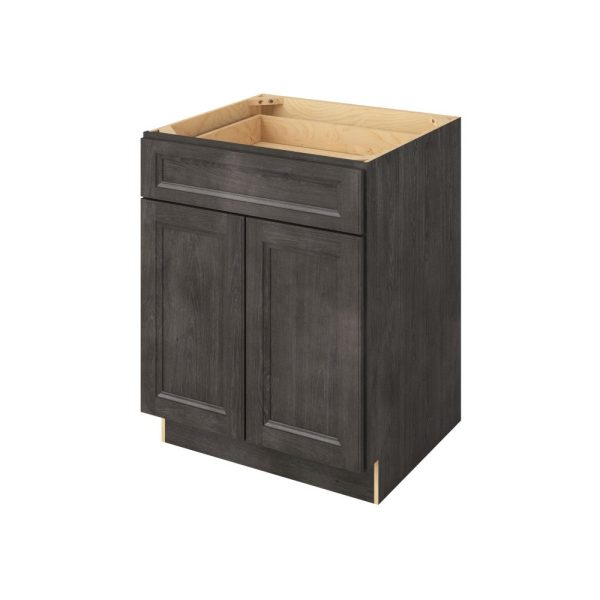 Monaco - 27" Base Cabinet, 2 Doors-1 Drawer, 1 Shelf in Slate MSL-B27