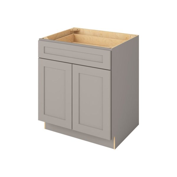 Cooper - 30" Base Cabinet, 2 Doors-1 Drawer, 1 Shelf in Grey CGR-B30