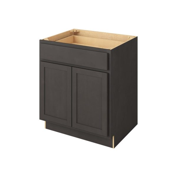 Hudson - 30" Base Cabinet, 2 Doors-1 Drawer, 1 Shelf in Slate HSL-B30