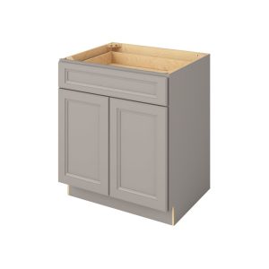 Monaco - 30" Base Cabinet, 2 Doors-1 Drawer, 1 Shelf in Grey MGR-B30