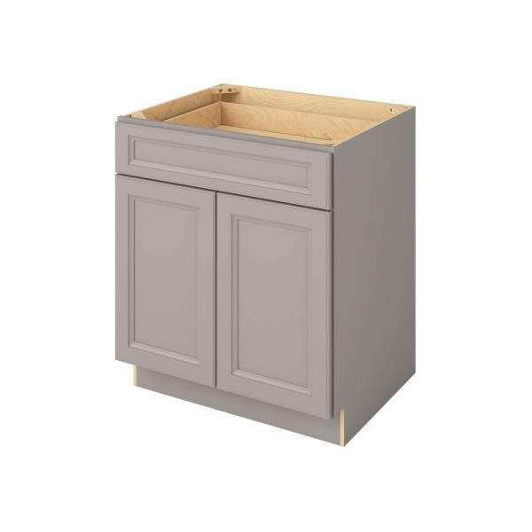 Monaco - 30" Base Cabinet, 2 Doors-1 Drawer, 1 Shelf in Grey MGR-B30