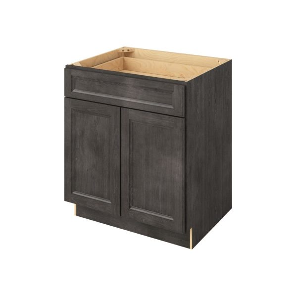 Monaco - 30" Base Cabinet, 2 Doors-1 Drawer, 1 Shelf in Slate MSL-B30
