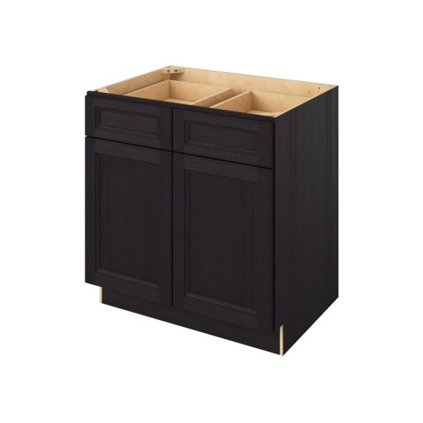 Monaco - 33" Base Cabinet, 2 Doors-2 Drawers, 1 Shelf in Espresso MES-B33