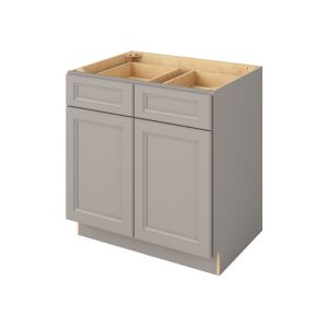 Monaco - 33" Base Cabinet, 2 Doors-2 Drawers, 1 Shelf in Grey MGR-B33