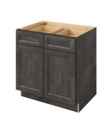 Monaco - 33" Base Cabinet, 2 Doors-2 Drawers, 1 Shelf in Slate MSL-B33