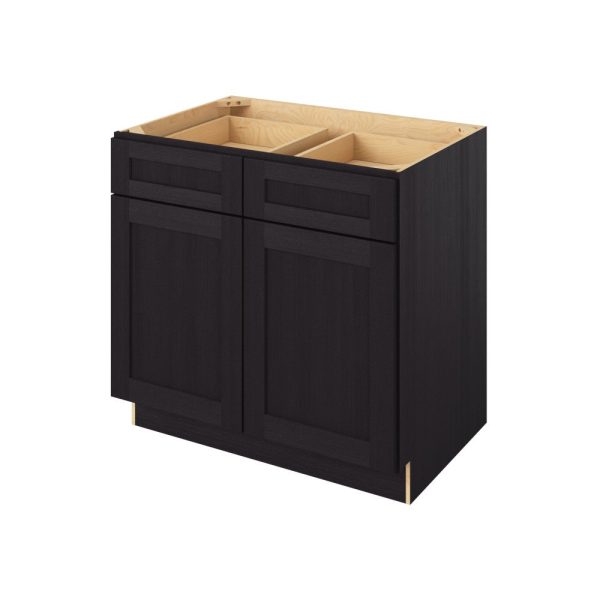 Cooper - 36" Base Cabinet, 2 Doors-2 Drawers, 1 Shelf in Espresso CES-B36