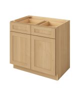 Cooper - 36" Base Cabinet, 2 Doors-2 Drawers, 1 Shelf in Sandstone CSD-B36