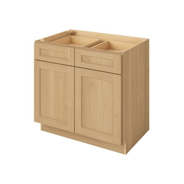 Cooper - 36" Base Cabinet, 2 Doors-2 Drawers, 1 Shelf in Sandstone CSD-B36
