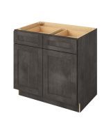 Cooper - 36" Base Cabinet, 2 Doors-2 Drawers, 1 Shelf in Slate CSL-B36