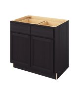 Hudson - 36" Base Cabinet, 2 Doors-2 Drawers, 1 Shelf in Espresso HES-B36