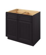 Monaco - 36" Base Cabinet, 2 Doors-2 Drawers, 1 Shelf in Espresso MES-B36