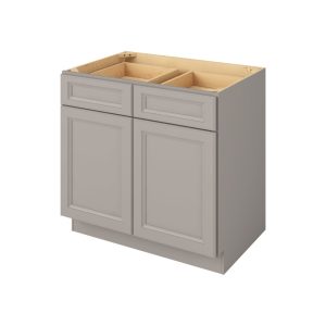 Monaco - 36" Base Cabinet, 2 Doors-2 Drawers, 1 Shelf in Grey MGR-B36