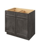 Monaco - 36" Base Cabinet, 2 Doors-2 Drawers, 1 Shelf in Slate MSL-B36
