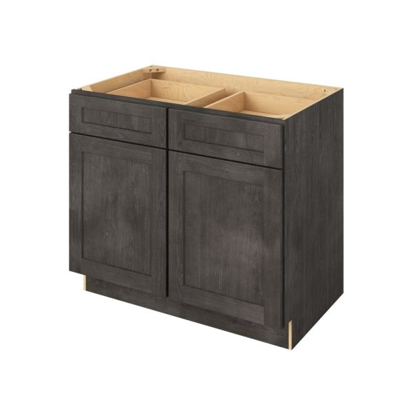 Cooper - 39" Base Cabinet, 2 Doors-2 Drawers, 1 Shelf in Slate CSL-B39