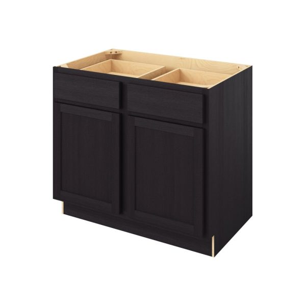 Hudson - 39" Base Cabinet, 2 Doors-2 Drawers, 1 Shelf in Espresso HES-B39