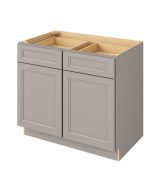 Monaco - 39" Base Cabinet, 2 Doors-2 Drawers, 1 Shelf in Grey MGR-B39