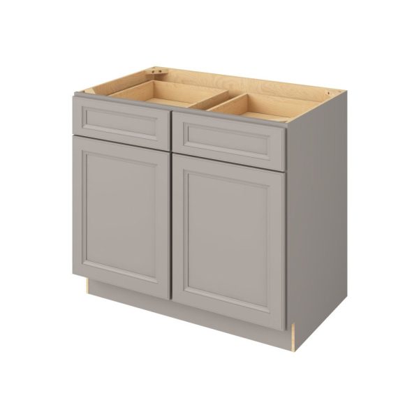 Monaco - 39" Base Cabinet, 2 Doors-2 Drawers, 1 Shelf in Grey MGR-B39