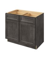 Monaco - 39" Base Cabinet, 2 Doors-2 Drawers, 1 Shelf in Slate MSL-B39