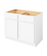 Hudson - 42" Base Cabinet, 2 Doors-2 Drawers, 1 Shelf in White HWH-B42