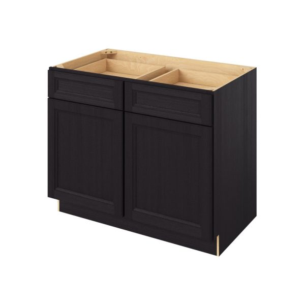Monaco - 42" Base Cabinet, 2 Doors-2 Drawers, 1 Shelf in Espresso MES-B42