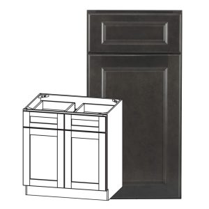 Monaco - 42" Base Cabinet, 2 Doors-2 Drawers, 1 Shelf in Slate MSL-B42