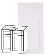 Monaco - 42" Base Cabinet, 2 Doors-2 Drawers, 1 Shelf in White MWH-B42