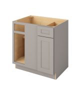 Cooper - 39"- 42" Universal Blind Base Cabinet, 1 Door-1 Drawer, 1 Shelf in Grey 42U-CGR-BBC39
