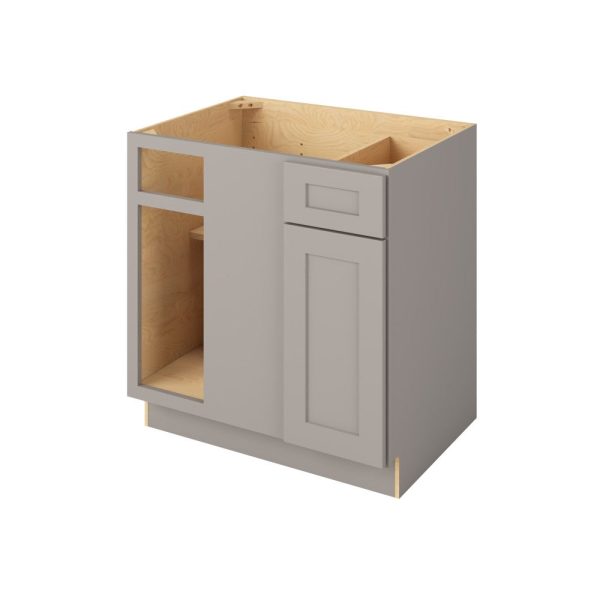 Cooper - 39"- 42" Universal Blind Base Cabinet, 1 Door-1 Drawer, 1 Shelf in Grey 42U-CGR-BBC39