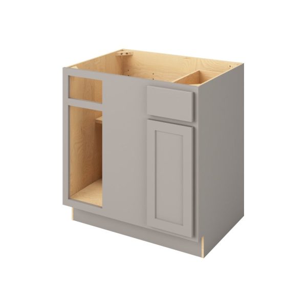 Hudson - 39"- 42" Universal Blind Base Cabinet, 1 Door-1 Drawer, 1 Shelf in Grey 42U-HGR-BBC39