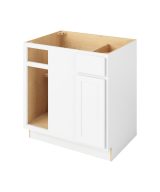 Hudson - 39"- 42" Universal Blind Base Cabinet, 1 Door-1 Drawer, 1 Shelf in White 42U-HWH-BBC39