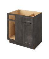 Monaco - 39"- 42" Universal Blind Base Cabinet, 1 Door-1 Drawer, 1 Shelf in Slate 42U-MSL-BBC39