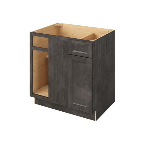 Monaco - 39"- 42" Universal Blind Base Cabinet, 1 Door-1 Drawer, 1 Shelf in Slate 42U-MSL-BBC39