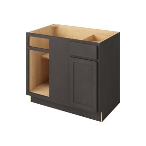 Hudson - 42"- 45" Universal Blind Base Cabinet, 1 Door-1 Drawer, 1 Shelf in Slate 45U-HSL-BBC42