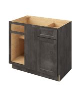 Monaco - 42"- 45" Universal Blind Base Cabinet, 1 Door-1 Drawer, 1 Shelf in Slate 45U-MSL-BBC42