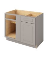 Cooper - 45"- 48" Universal Blind Base Cabinet, 1 Door-1 Drawer, 1 Shelf in Grey 48U-CGR-BBC45