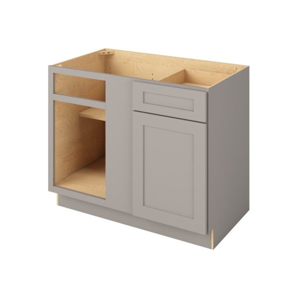 Cooper - 45"- 48" Universal Blind Base Cabinet, 1 Door-1 Drawer, 1 Shelf in Grey 48U-CGR-BBC45