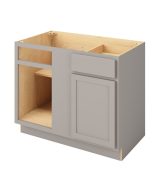 Hudson - 45"- 48" Universal Blind Base Cabinet, 1 Door-1 Drawer, 1 Shelf in Grey 48U-HGR-BBC45