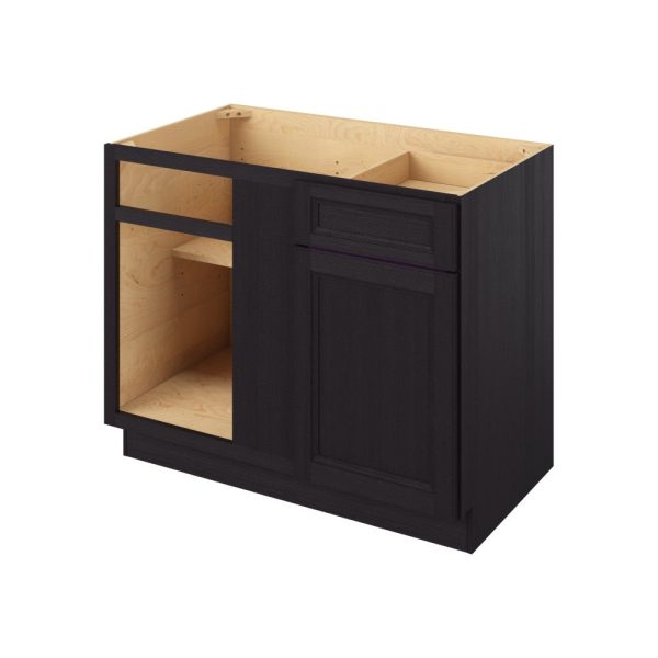 Monaco - 45"- 48" Universal Blind Base Cabinet, 1 Door-1 Drawer, 1 Shelf in Espresso 48U-MES-BBC45