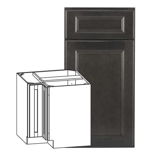 Monaco - Monaco - 33" Universal Base Corner Cabinet - Slate, 2 Doors, 1 Shelf in Slate MSL-BC33U