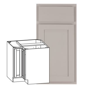 Hudson - 36" Universal Base Corner Cabinet, 2 Doors, 1 Shelf in Grey HGR-BC36U