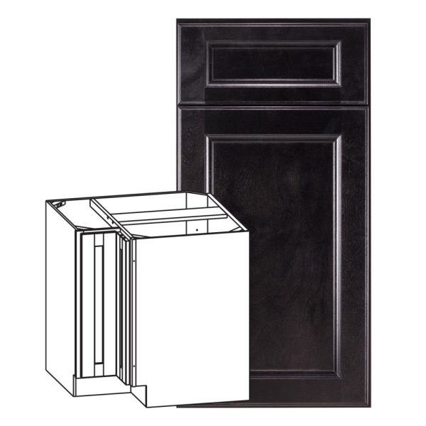 Monaco - 36" Universal Base Corner Cabinet, 2 Doors, 1 Shelf in Espresso MES-BC36U
