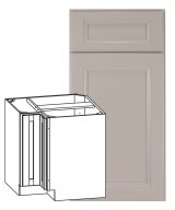 Monaco - 36" Universal Base Corner Cabinet, 2 Doors, 1 Shelf in Grey MGR-BC36U