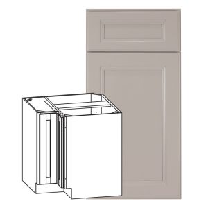 Monaco - 36" Universal Base Corner Cabinet, 2 Doors, 1 Shelf in Grey MGR-BC36U