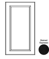 Monaco - 23-1/8" W x 29-5/16" H x 3/4" D Monaco Base Decorative End Panels - in Espresso MES-BDEP24